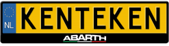 Abarth 3d kentekenplaathouder
