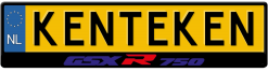 GSX R750 logo kentekenplaathouder