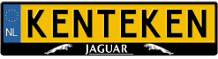 Jaguar streep kentekenplaathouder