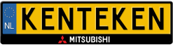 Mitsubishi 3D kentekenplaathouder