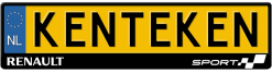 Renault Sport logo kentekenplaathouder