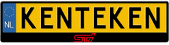 Subaru STI logo kentekenplaathouder